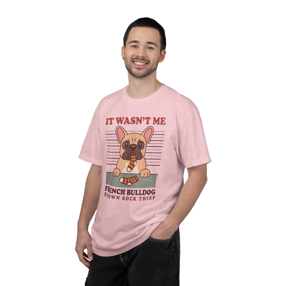 French Bulldog Shirt, It Wasn't Me Known Sock Thief Funny Dog Comfort Colors Tee