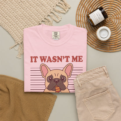 French Bulldog Shirt, It Wasn't Me Known Sock Thief Funny Dog Comfort Colors Tee