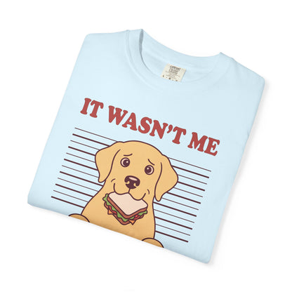 Labrador Retriever Shirt, It Wasn't Me Known Snack Thief Funny Dog Comfort Colors Tee