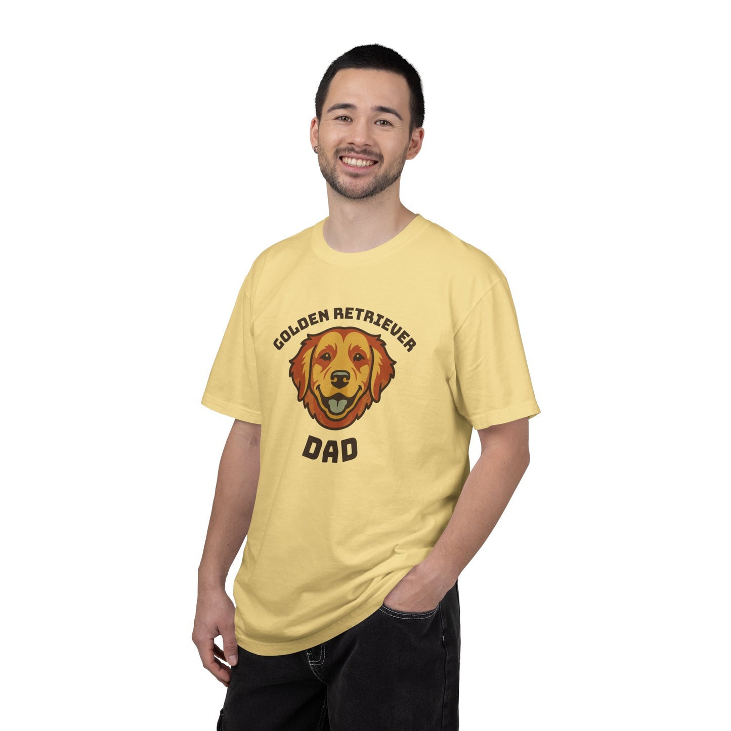Golden Retriever Dad Shirt — Retro Dog Dad Gift Tee for Men
