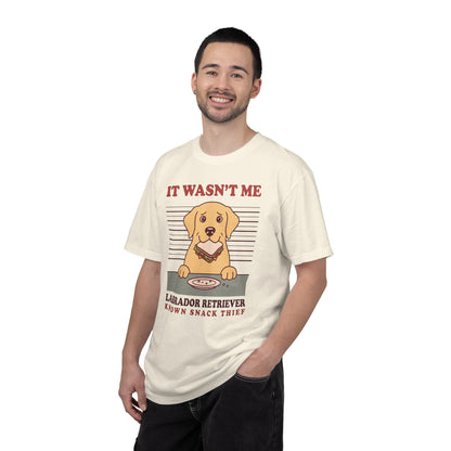 Labrador Retriever Shirt, It Wasn't Me Known Snack Thief Funny Dog Comfort Colors Tee