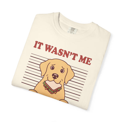 Labrador Retriever Shirt, It Wasn't Me Known Snack Thief Funny Dog Comfort Colors Tee