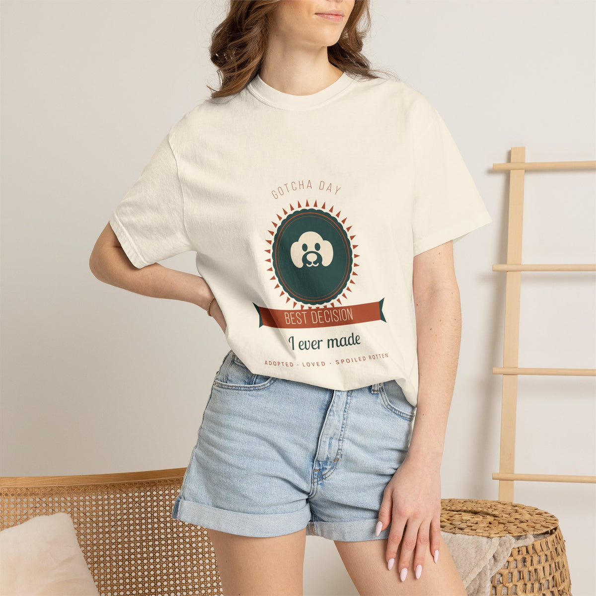 Gotcha Day Shirt — "Best Decision I Ever Made" Rescue Dog Comfort Colors® Tee