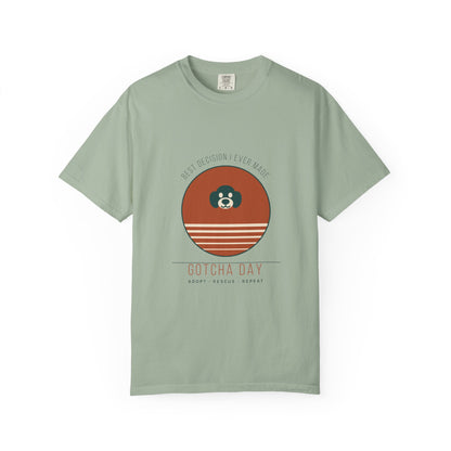 Gotcha Day Sunset Shirt — Retro Rescue Dog Adoption Anniversary Comfort Colors® Tee