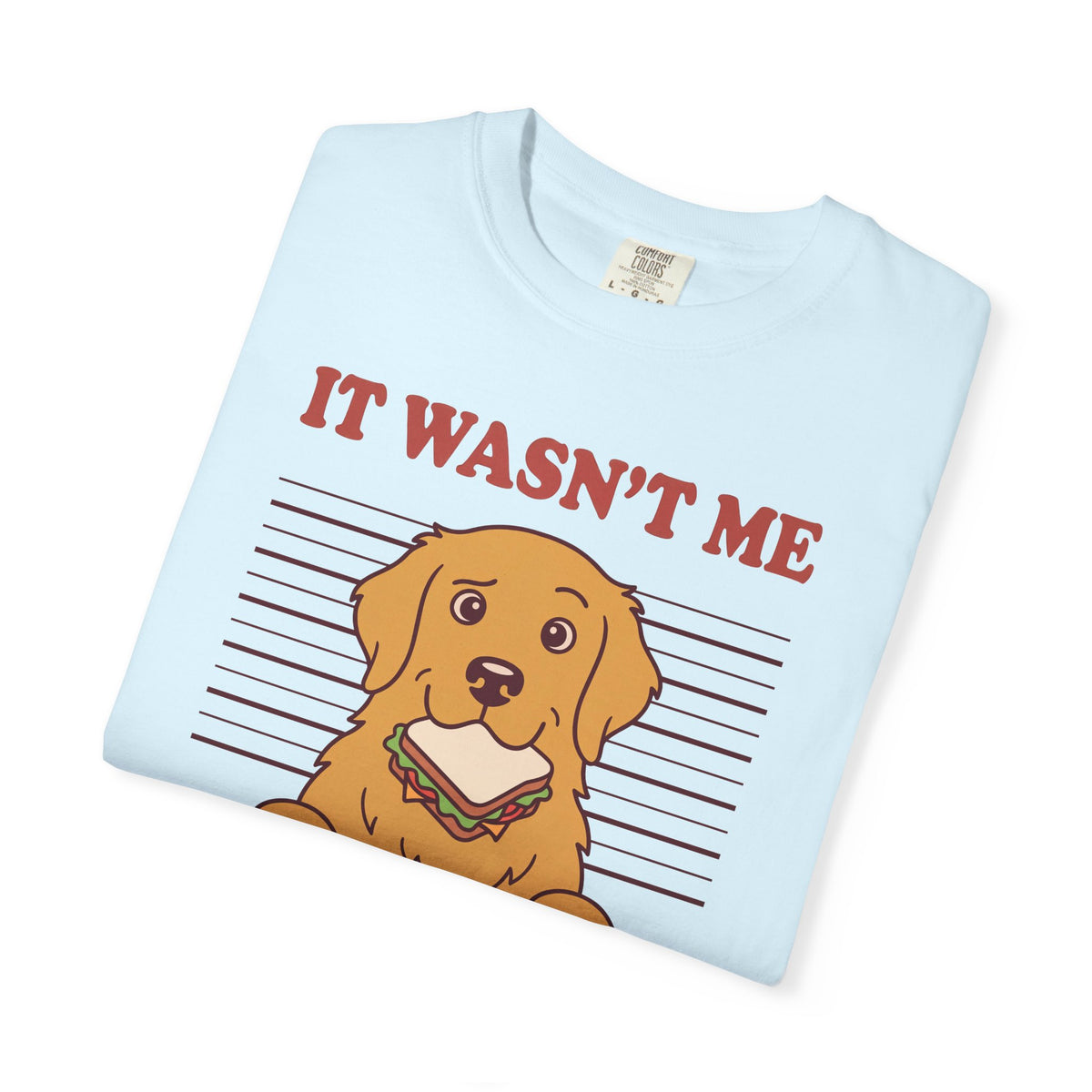 Golden Retriever Shirt, It Wasn't Me Known Snack Thief Funny Dog Comfort Colors Tee