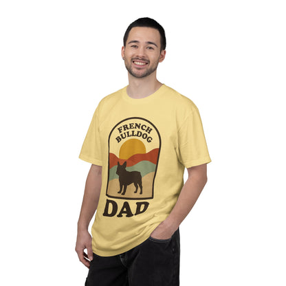 French Bulldog Dad Shirt — Retro Sunset Comfort Colors® Tee | Frenchie Lover Gift