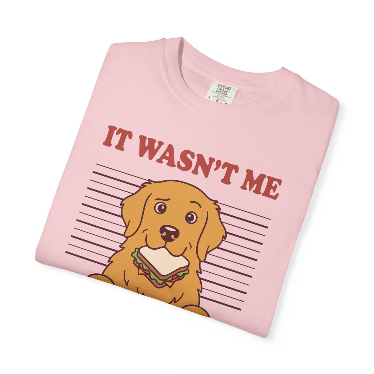 Golden Retriever Shirt, It Wasn't Me Known Snack Thief Funny Dog Comfort Colors Tee