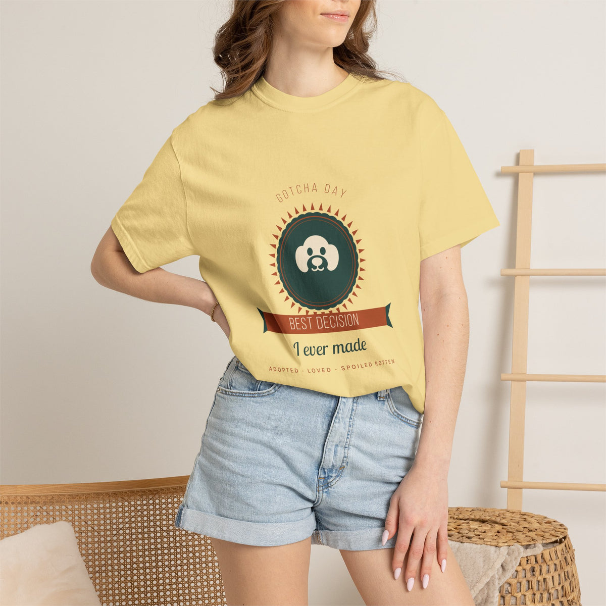 Gotcha Day Shirt — "Best Decision I Ever Made" Rescue Dog Comfort Colors® Tee