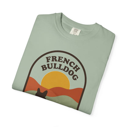 French Bulldog Dad Shirt — Retro Sunset Comfort Colors® Tee | Frenchie Lover Gift