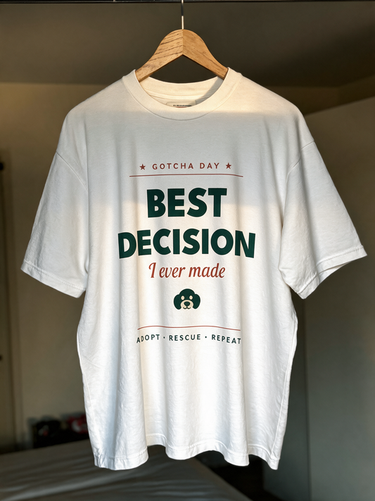 Gotcha Day Varsity Shirt — Bold Rescue Dog Adoption Anniversary Comfort Colors® Tee