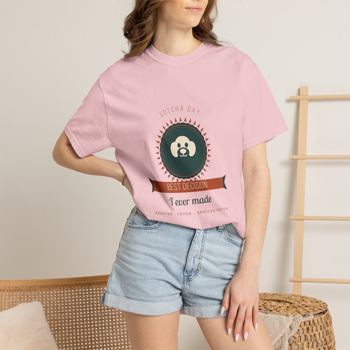 Gotcha Day Shirt — "Best Decision I Ever Made" Rescue Dog Comfort Colors® Tee