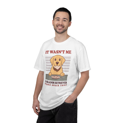 Labrador Retriever Shirt, It Wasn't Me Known Snack Thief Funny Dog Comfort Colors Tee