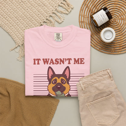 German Shepherd Shirt, It Wasn't Me Known Slipper Thief Funny Dog Comfort Colors Tee