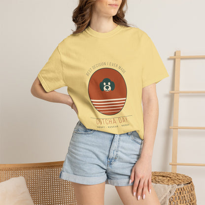 Gotcha Day Sunset Shirt — Retro Rescue Dog Adoption Anniversary Comfort Colors® Tee