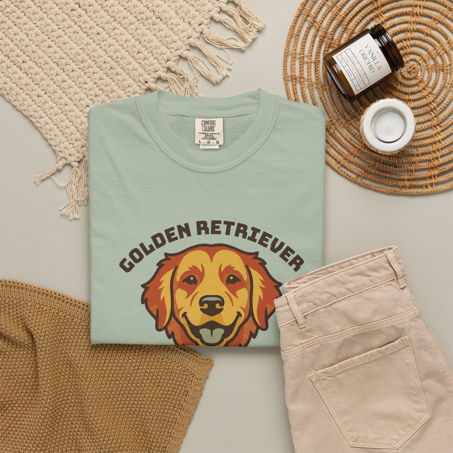 Golden Retriever Dad Shirt — Retro Dog Dad Gift Tee for Men