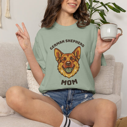 German Shepherd Mom Shirt — Retro Dog Mom Gift Tee for Women