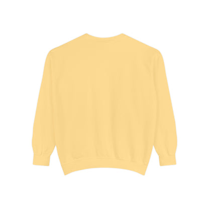 German Shepherd Halloween Sweatshirt — Dog with Pumpkin Comfort Colors Crewneck