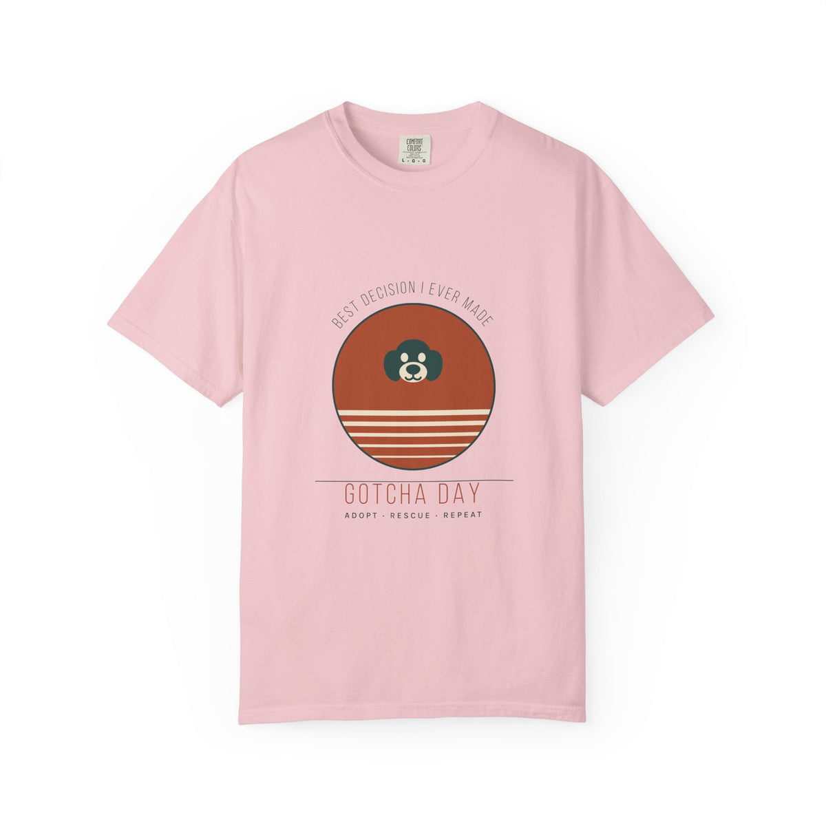 Gotcha Day Sunset Shirt — Retro Rescue Dog Adoption Anniversary Comfort Colors® Tee