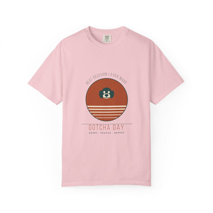 Gotcha Day Sunset Shirt — Retro Rescue Dog Adoption Anniversary Comfort Colors® Tee
