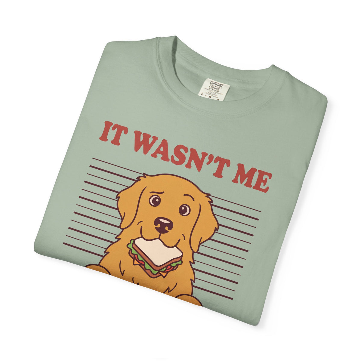 Golden Retriever Shirt, It Wasn't Me Known Snack Thief Funny Dog Comfort Colors Tee