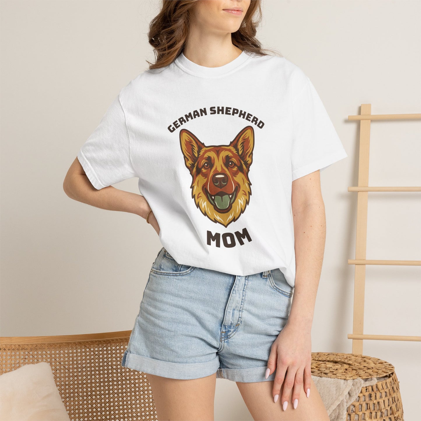 German Shepherd Mom Shirt — Retro Dog Mom Gift Tee for Women