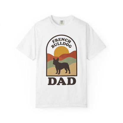 French Bulldog Dad Shirt — Retro Sunset Comfort Colors® Tee | Frenchie Lover Gift