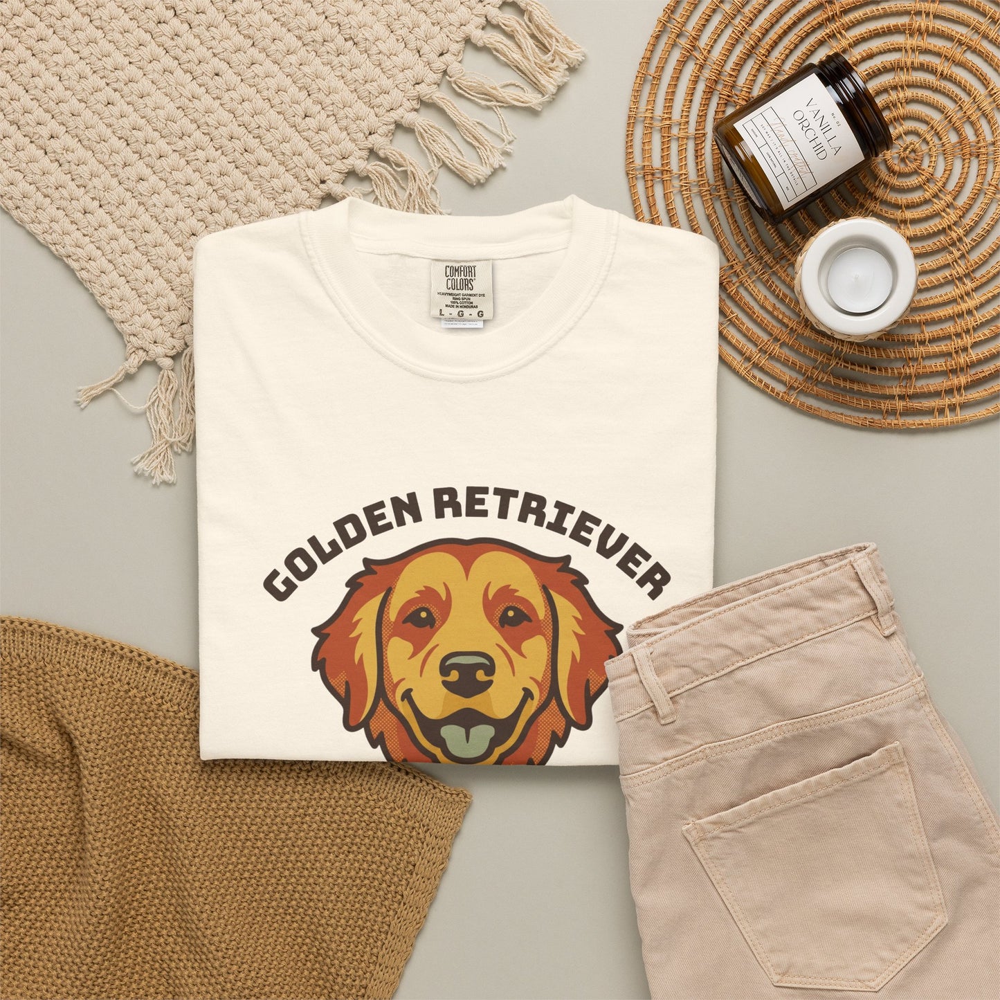 Golden Retriever Dad Shirt — Retro Dog Dad Gift Tee for Men